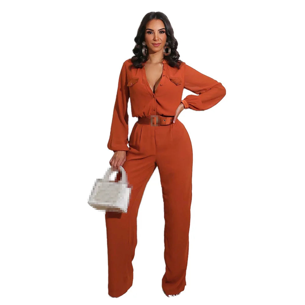 Elegant Full Length Pocketed Knit Jumpsuit for Women