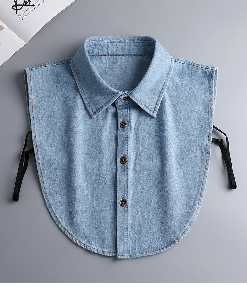 White Fake Collar Shirt Women Shawl Detachable Shirt Collar Lace False Collar Lapel Blouse Women Clothes Accessories Faux Col
