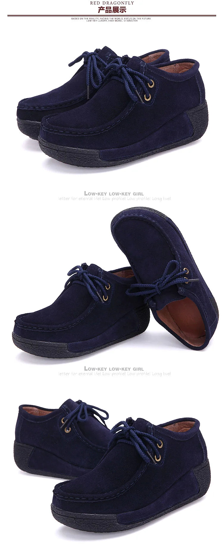 Lace Up Leather Platform Loafers