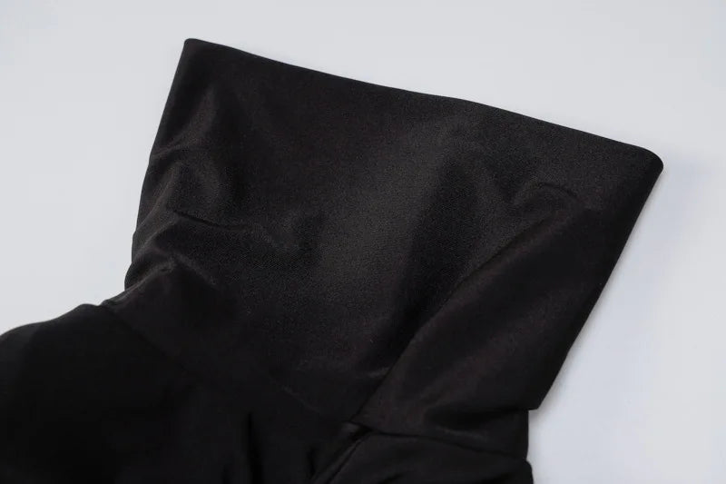 Bodysuit + Shoulder Padded Turtleneck + Winter Glam Club Wear Silhouette With Figure Flattering Fit