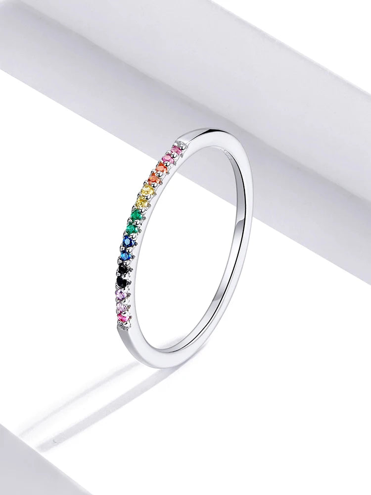 Gold Plated Simulated Diamond Stackable Rings for Women