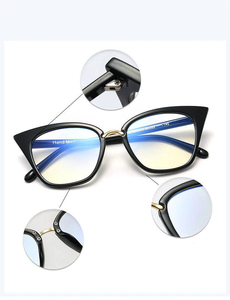 Leopard Blue Light Filter Prescription Glasses for Women