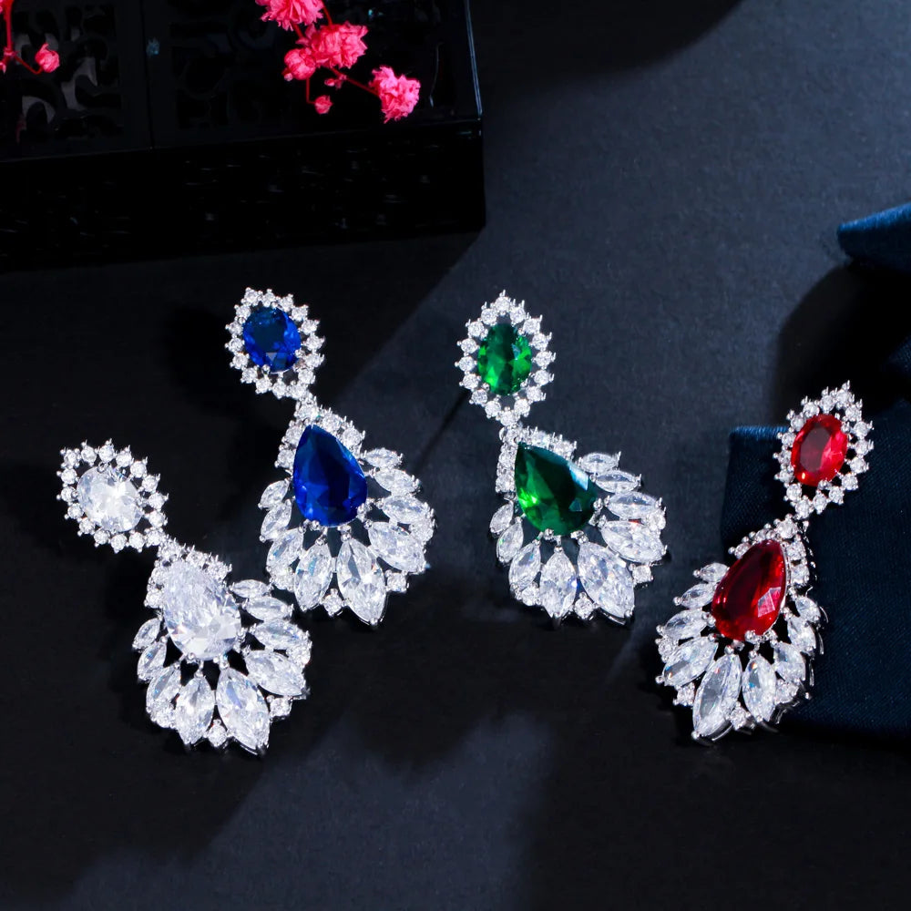 Elegant Cubic Zirconia Chandelier Drop Earrings for Women