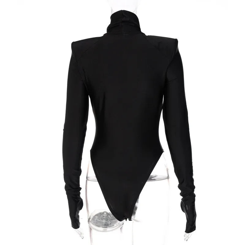 Long Sleeve Stretch Slim Fit One Piece Jumpsuit for Women