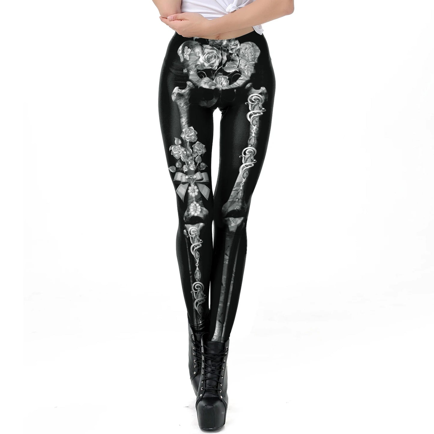 Three Dimensional Skeleton Cosplay Leggings for Women