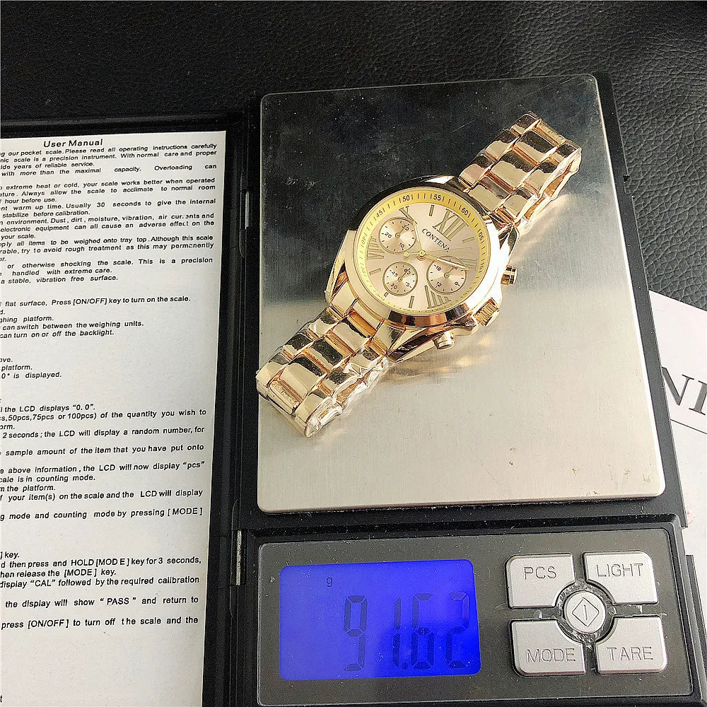 Stainless Steel Roman Numeral Watch