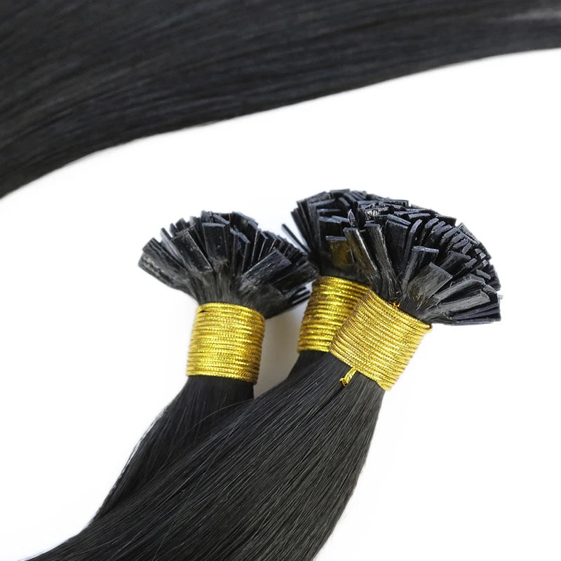 Straight Keratin Fusion Human Hair Extensions for Women