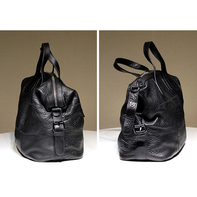 Patchwork Genuine Leather Crossbody Bag for Women