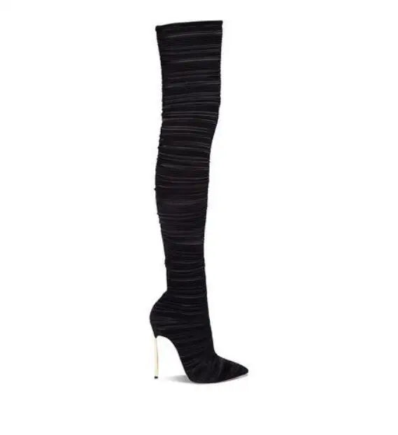 Spiral Pattern Stiletto Over The Knee Boots for Women