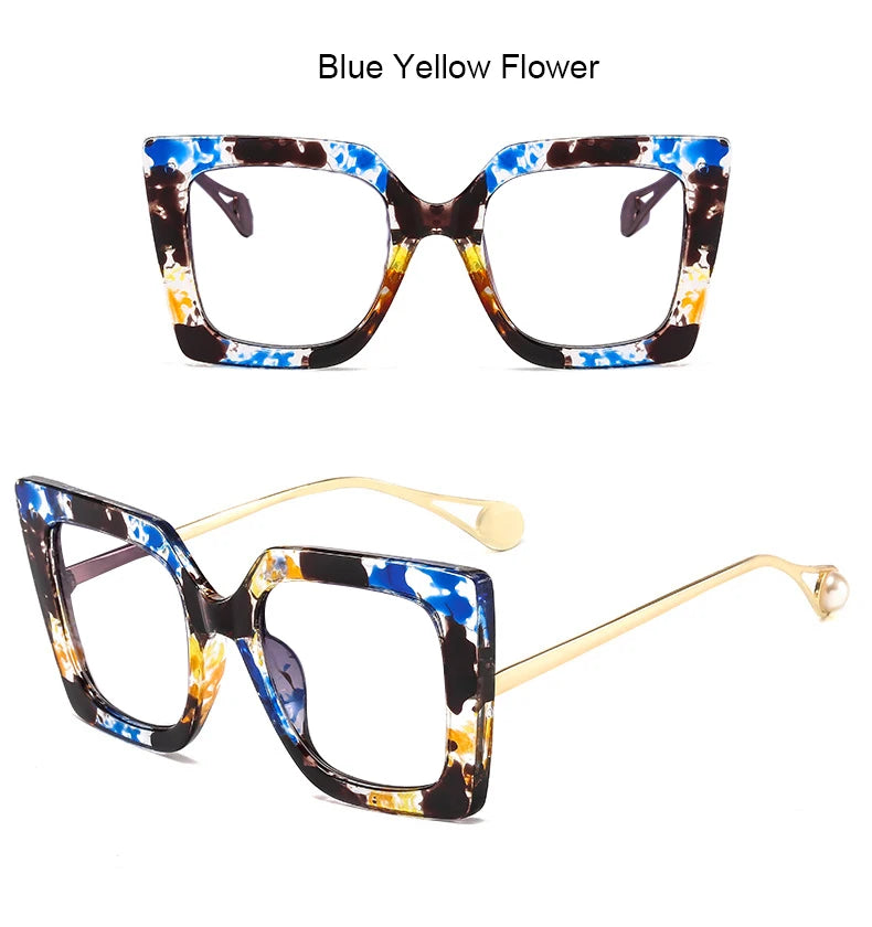 Oversized Leopard Blue Light Blocking Reading Glasses for Women