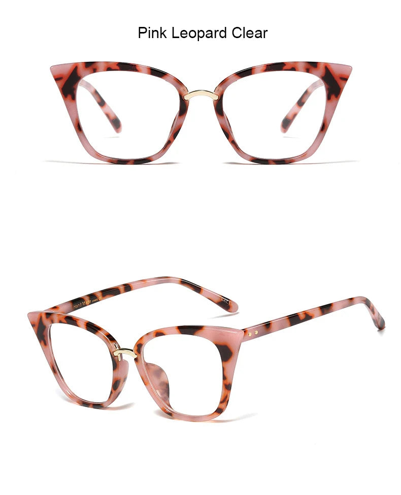 Leopard Blue Light Filter Prescription Glasses for Women