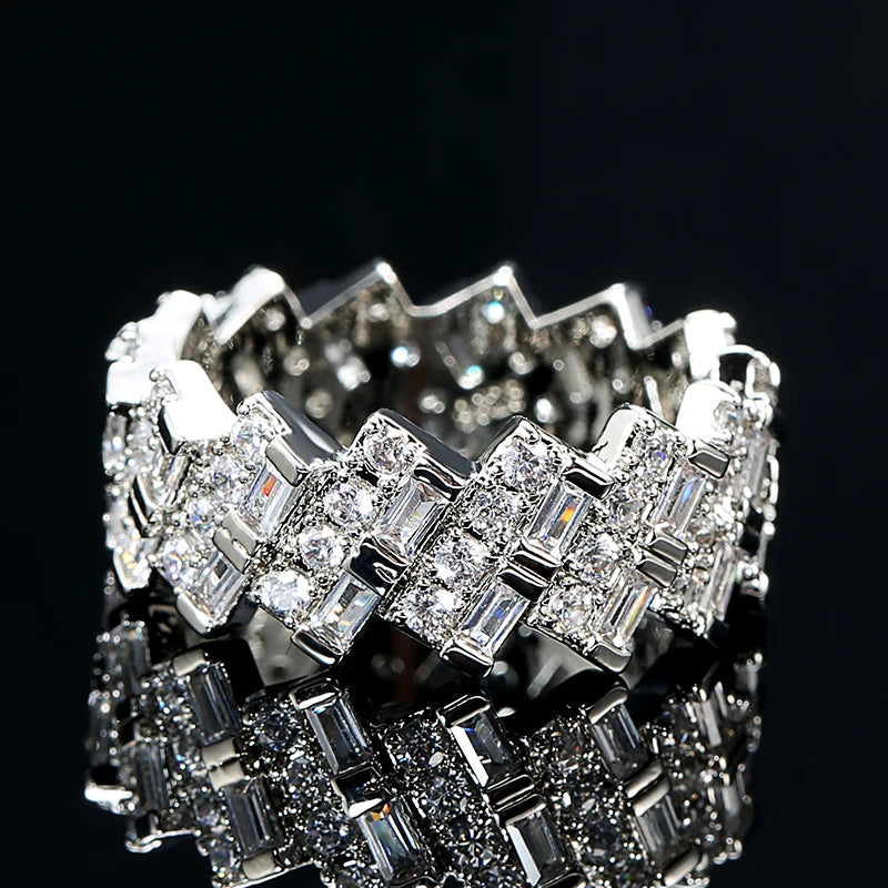 Pink Princess Cut Zircon Ring