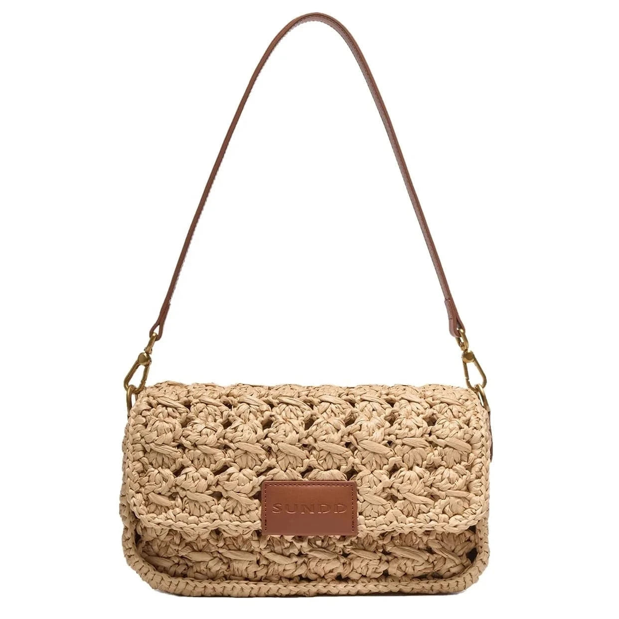 2025 New Spring Stylish Women Lady Matte Raffia Straw Simple Bag