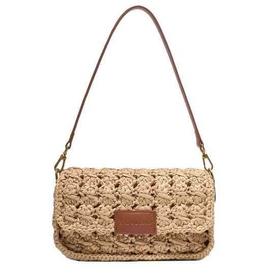 2025 New Spring Stylish Women Lady Matte Raffia Straw Simple Bag