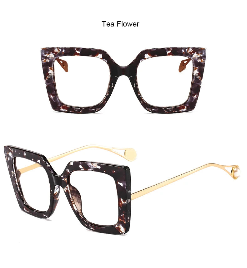Oversized Leopard Blue Light Blocking Reading Glasses for Women