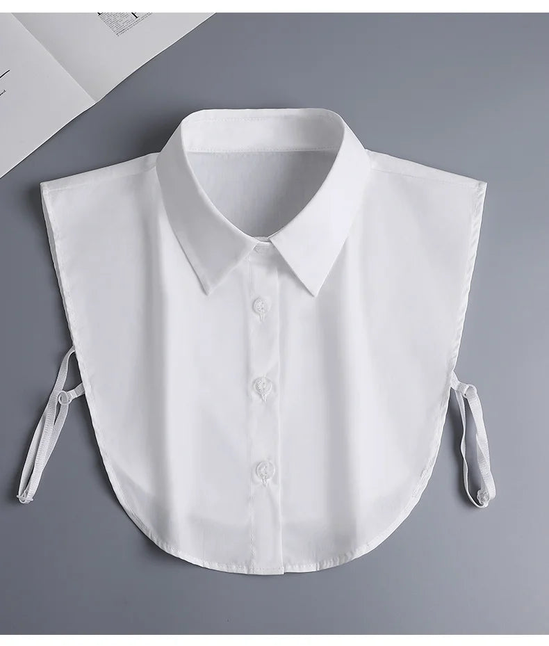 White Fake Collar Shirt Women Shawl Detachable Shirt Collar Lace False Collar Lapel Blouse Women Clothes Accessories Faux Col
