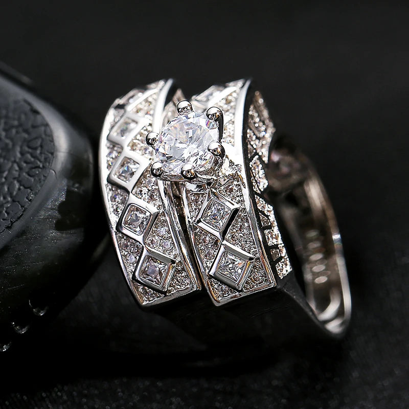 Pink Princess Cut Zircon Ring