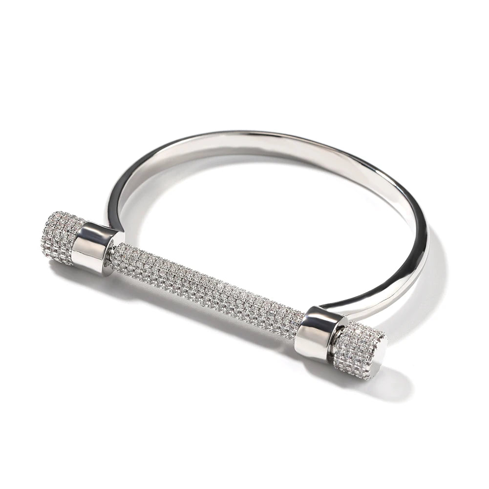 2025 Fashion New Design Brass CZ Bracelets Women Men Bangle Adjustable Bracelet Men Hip Hop Jewelry Wholesale Price