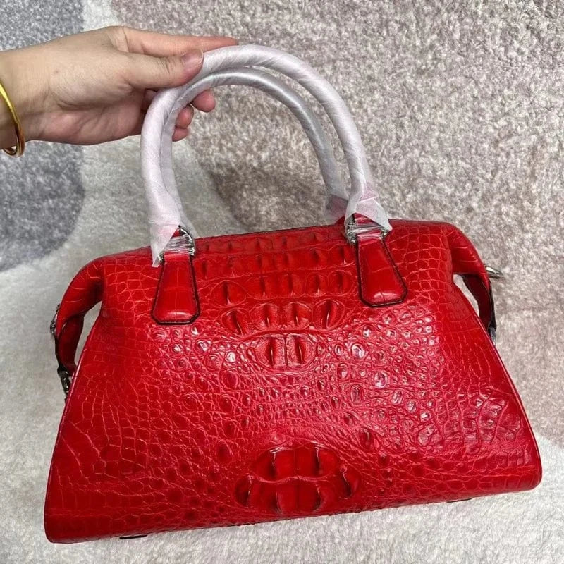 Exotic Genuine Alligator Skin Women's Pillow Purse Authentic Real True Crocodile Leather Lady Handbag Female Cross Shoulder Bag