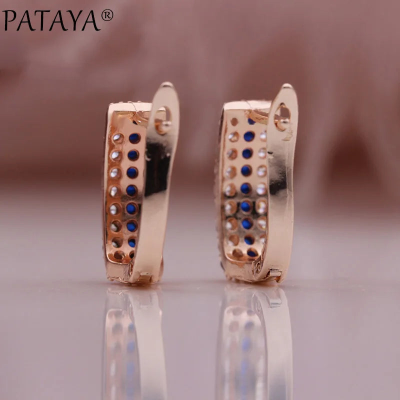 Blue Cubic Zirconia Drop Earrings