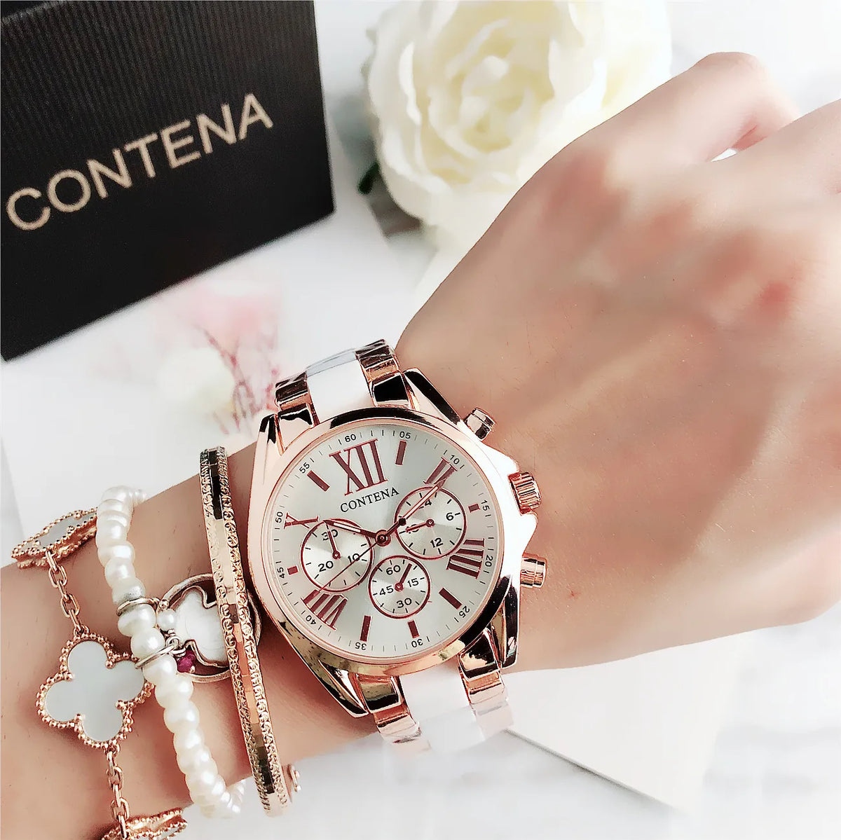 Rose Gold Stainless Steel Women's Watch