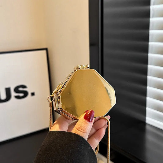 Hot Sale Acrylic Mini Clutch Purse Woman Lipstick Coin Wallets and Bags Cross Chain Shoulder Fashion Party Bags for Women