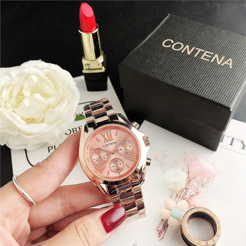 Stainless Steel Roman Numeral Watch
