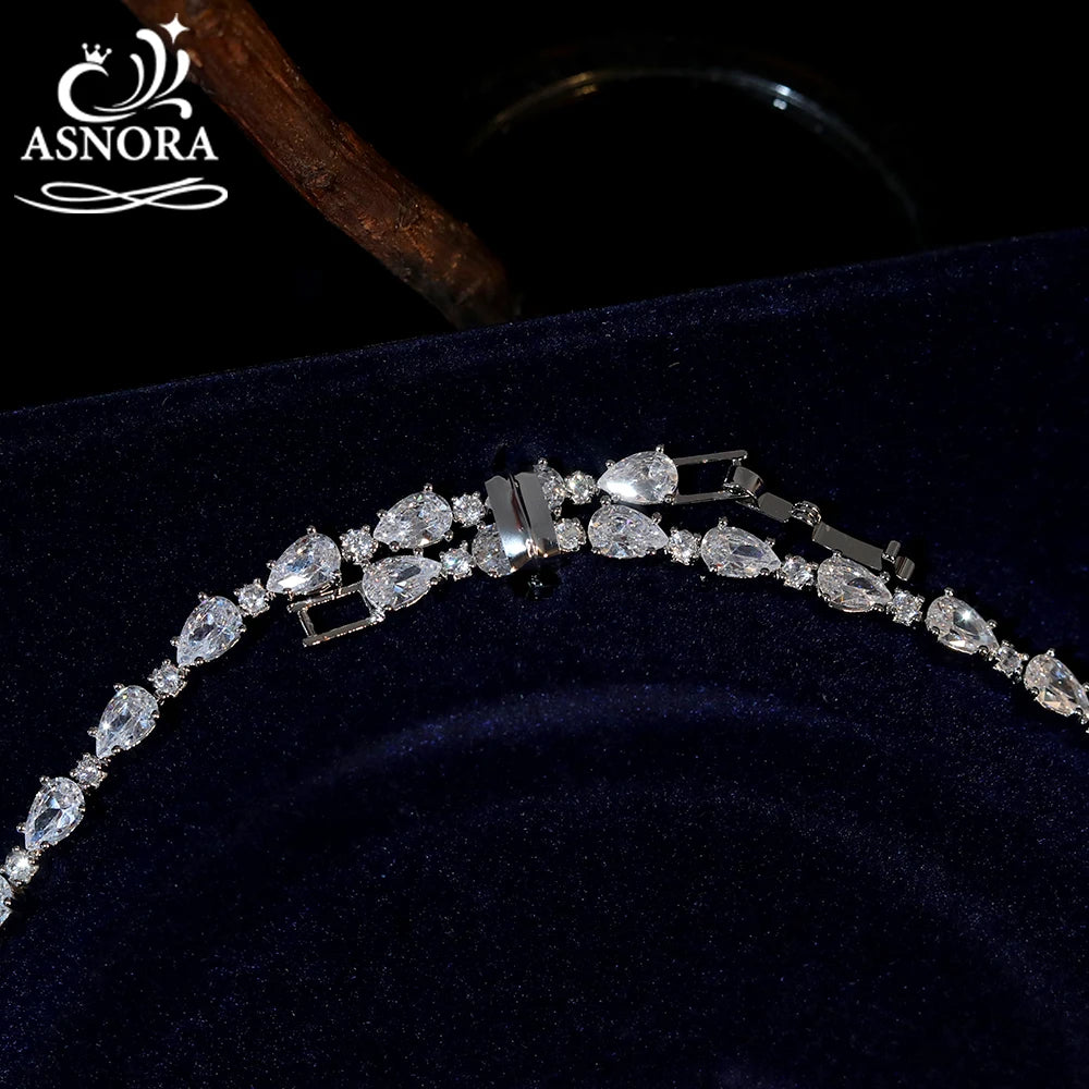 Elegant Water Drop Crystal Bridal Jewelry Set For Women