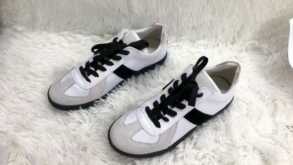 Elegant High Quality Red Leather Lace Up Low Top Running Shoes For Men