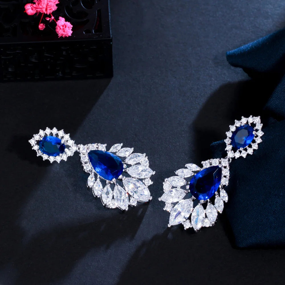 Elegant Cubic Zirconia Chandelier Drop Earrings for Women