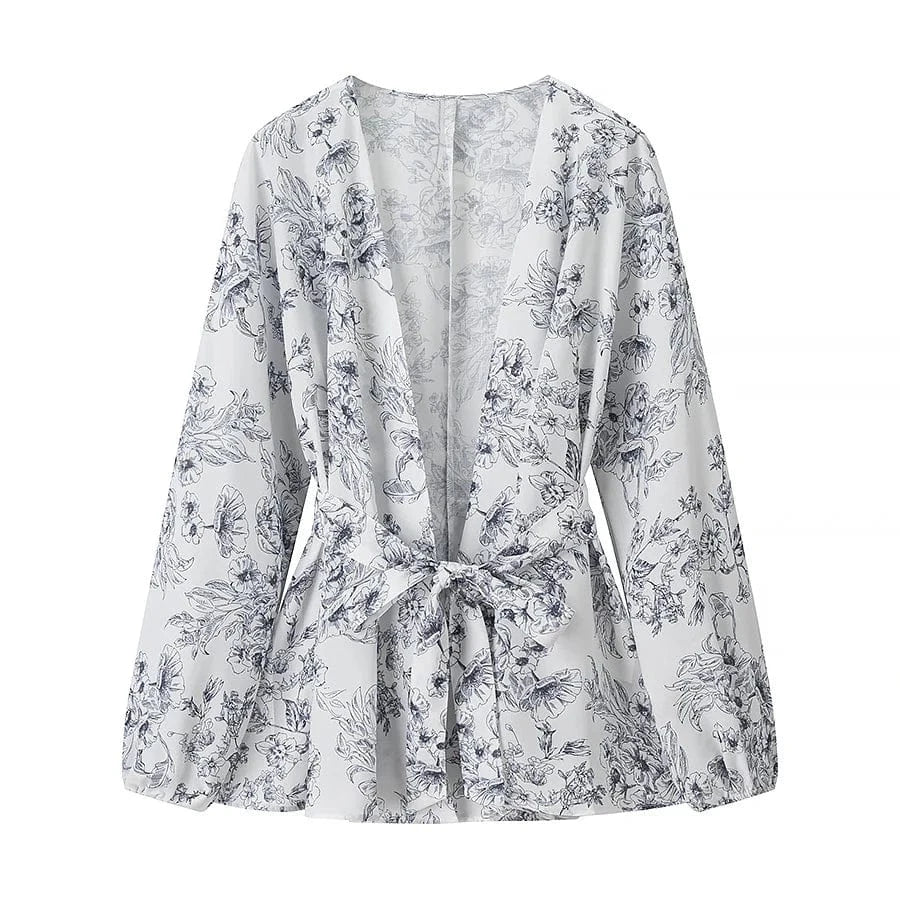 PB&ZA Set Woman 2 Pieces 2025 Fashion Printed Coat and Shorts Set Female + Shorts Skirts Women's Suit