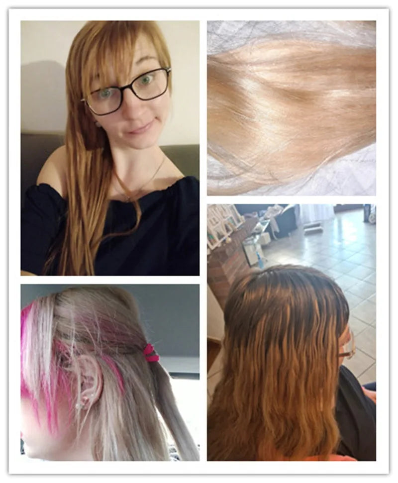Invisible Straight Human Hair Extensions for Women