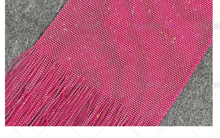 Women's Clothes High Waist Skirt Winter 2025 Early Autumn New Socialite Light Luxury Heavy Embroidery Sequins Tassel Midi Skirts