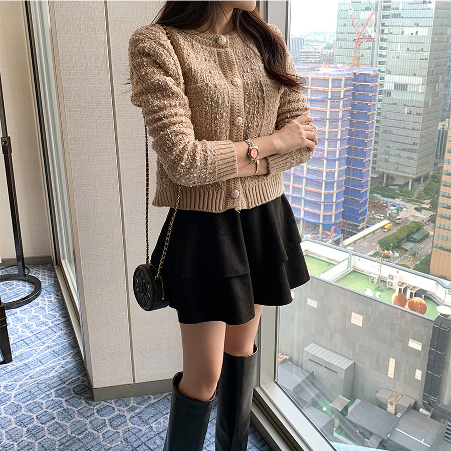 Cozy O Neck Cardigan With Pockets