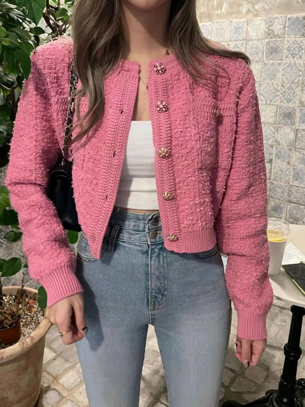 Cozy O Neck Cardigan With Pockets