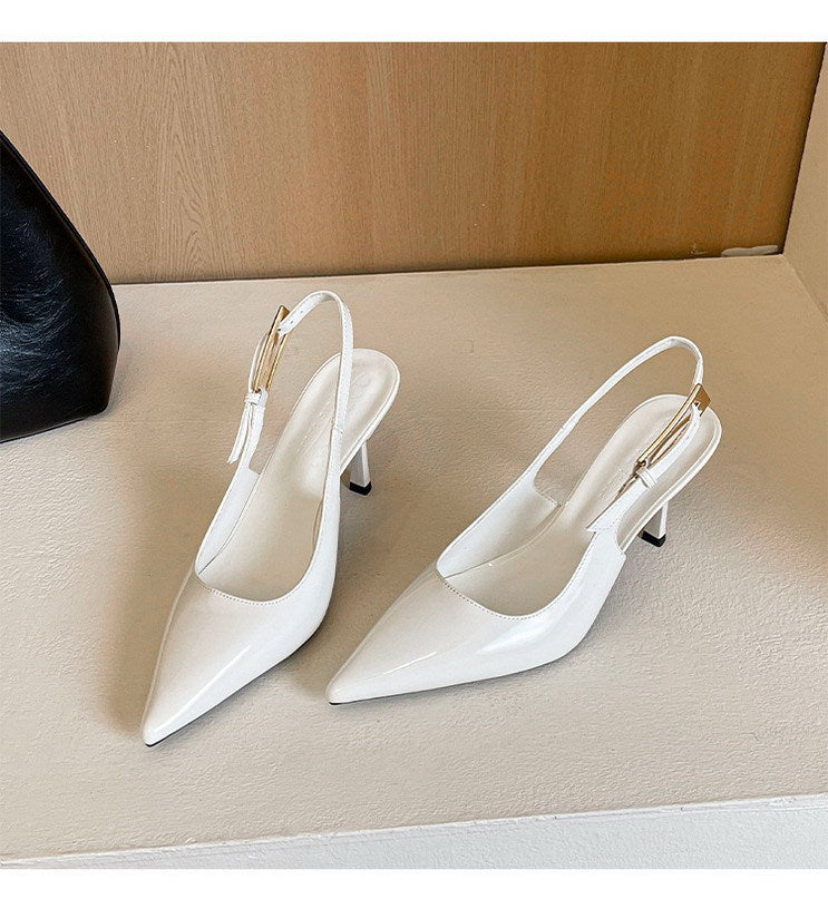 Patent Leather Buckle Strap High Heel Pumps for Women