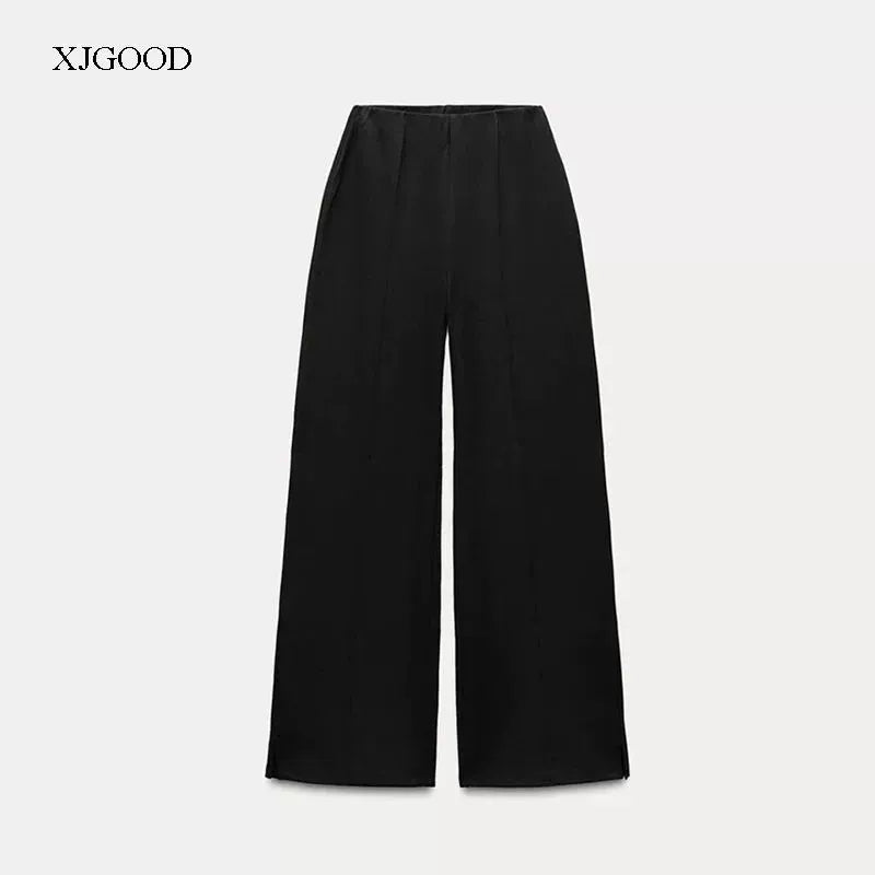 Loose O-neck Top Wide Leg Pants Set Loose O Collar Top Wide Leg Pants Set