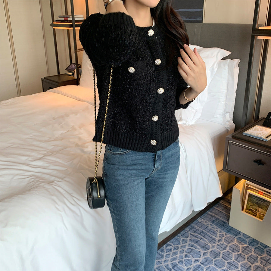 Cozy O Neck Cardigan With Pockets