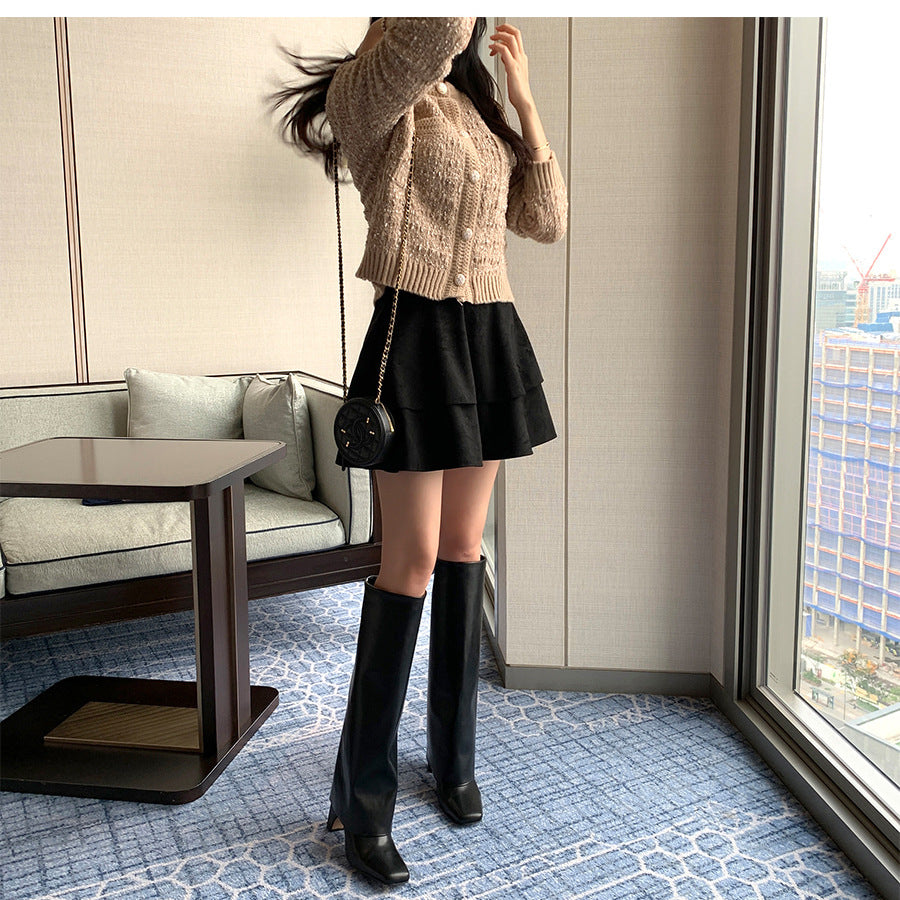 Cozy O Neck Cardigan With Pockets