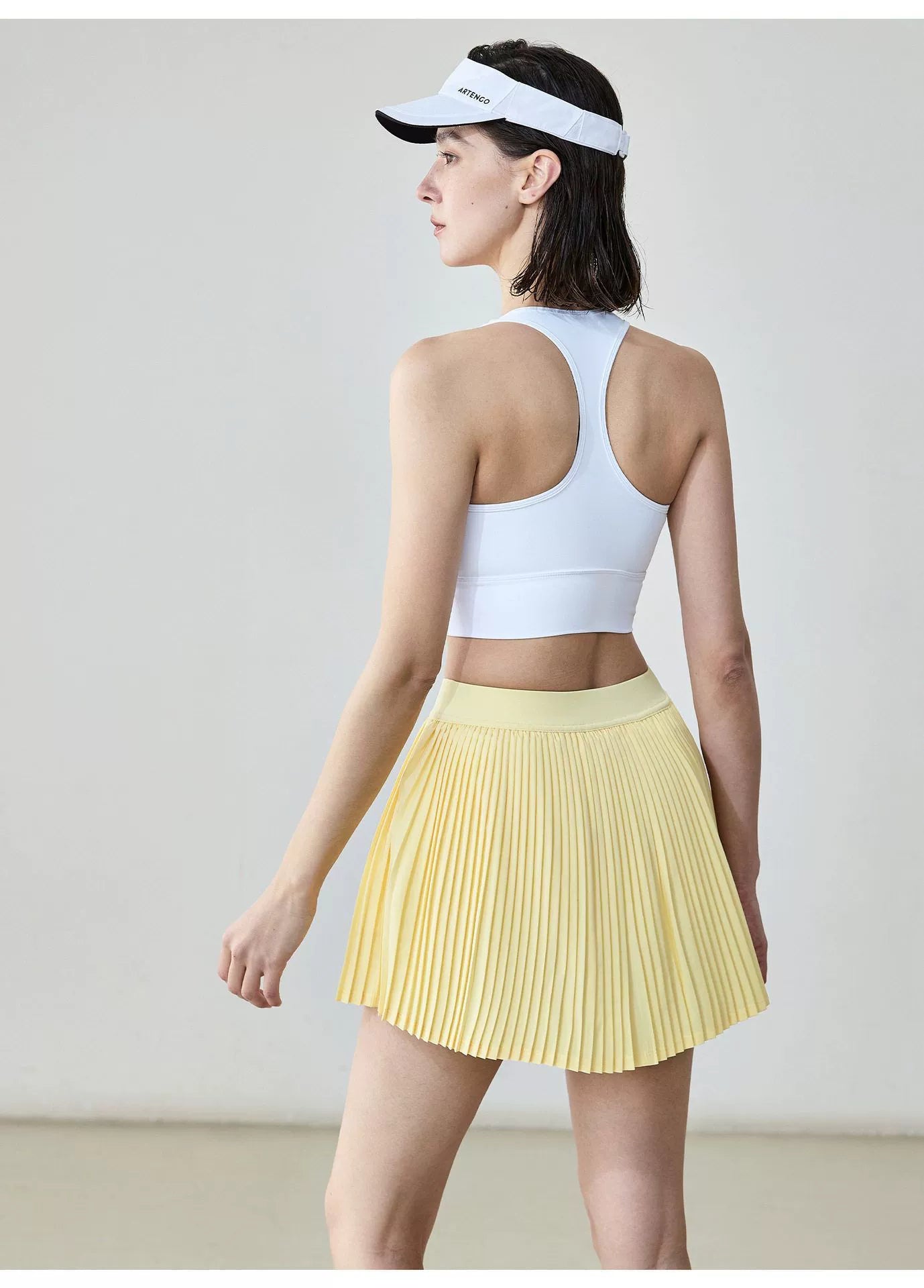 New Summer Running Shorts Built-in Side Pocket False 2 Pieces Tennis Mini Skirt Cooling Quick Dry Breathable Yoga Skirt Women