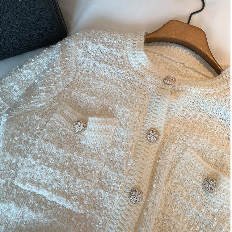 Cozy O Neck Cardigan With Pockets