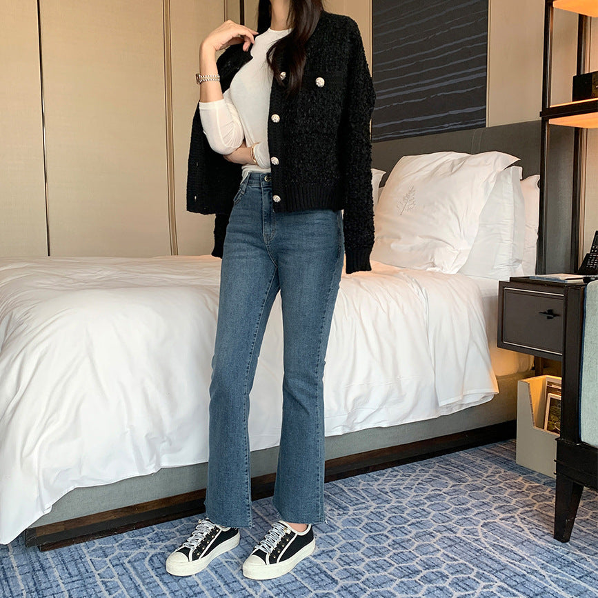 Cozy O Neck Cardigan With Pockets