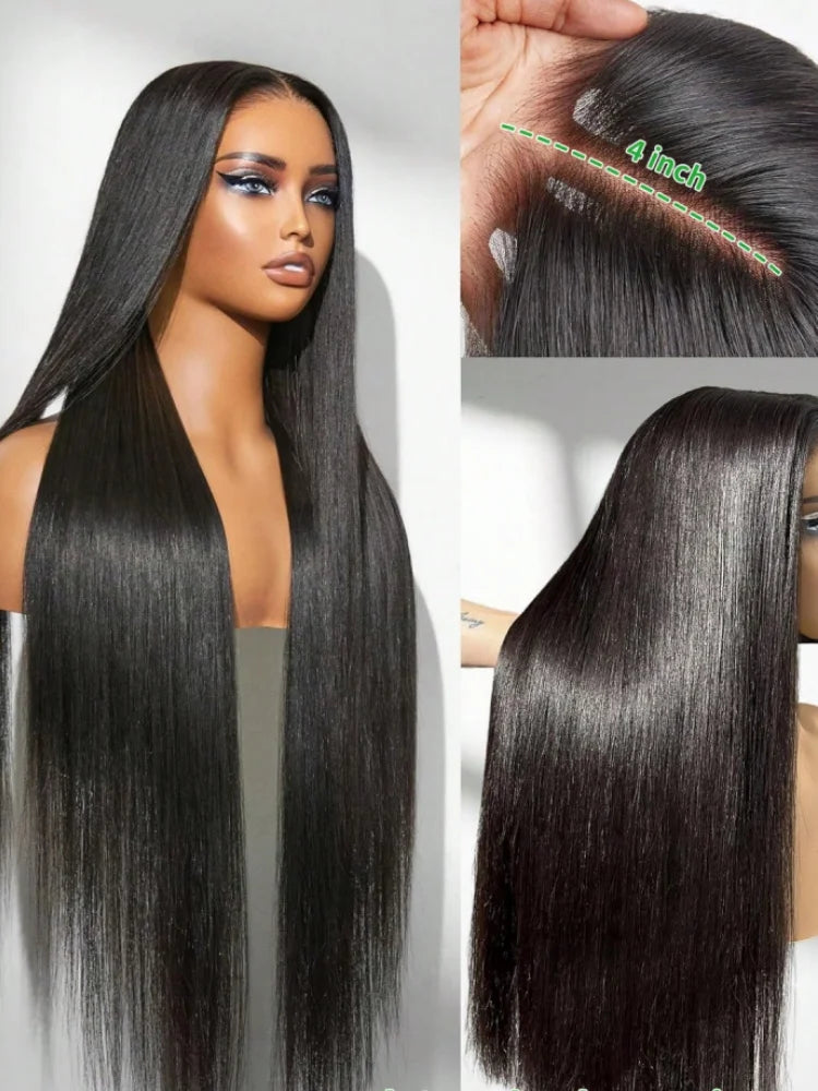 Glueless Bone Straight Brazilian Lace Front Wig for Women