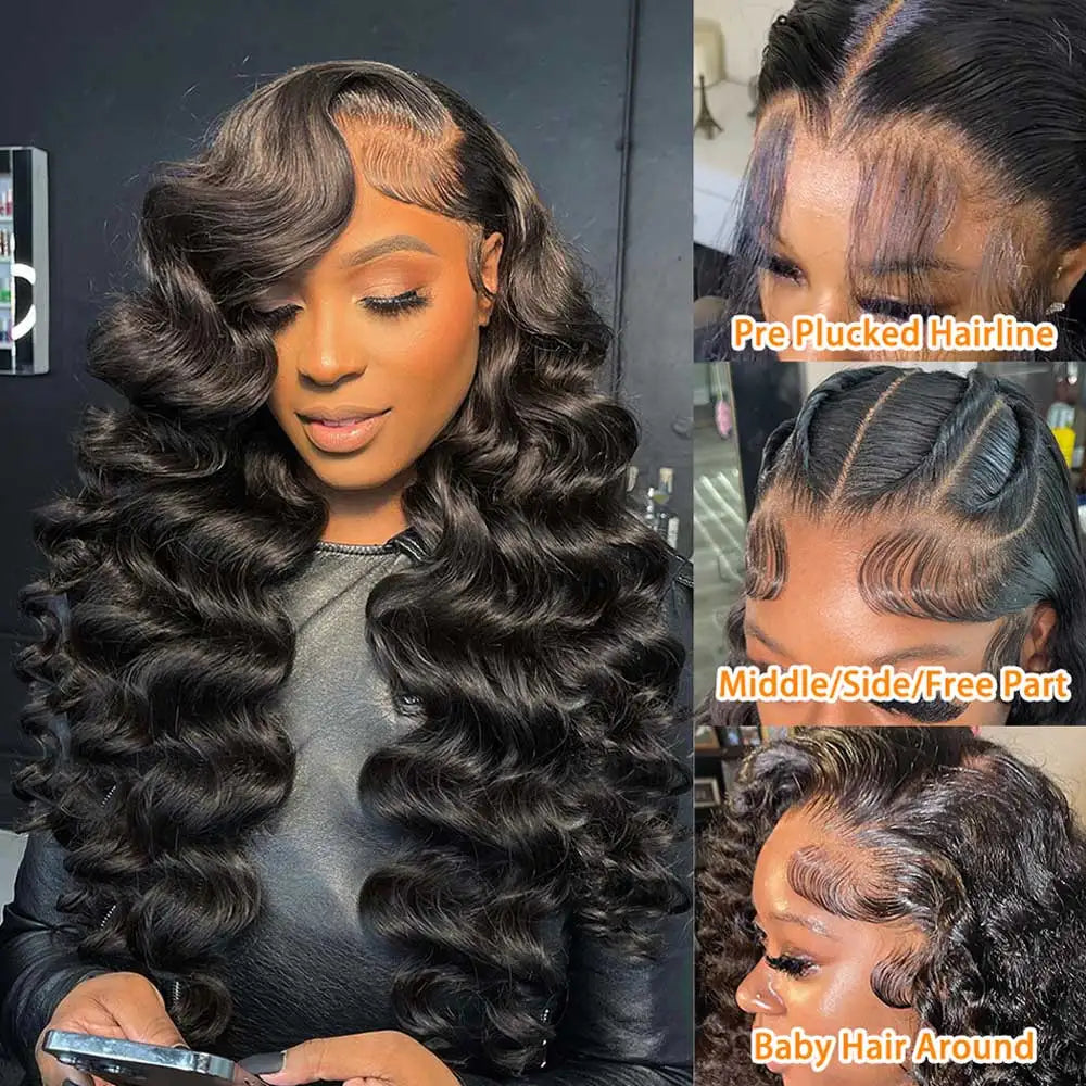 Glueless Deep Wave Lace Front Wig With Pre Plucked Hairline For Women