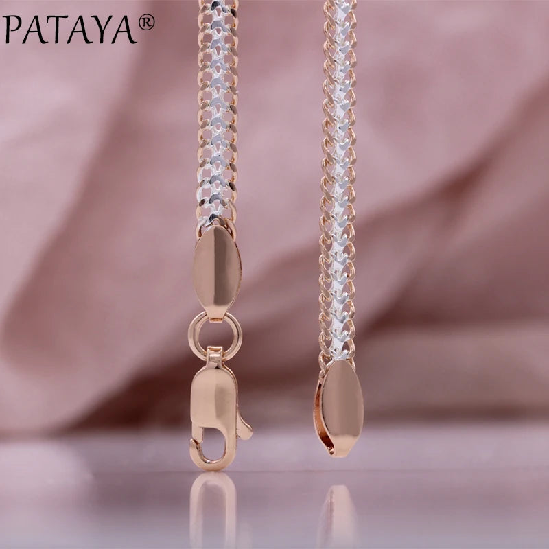 Rose Gold Beaded Link Chain Bracelet