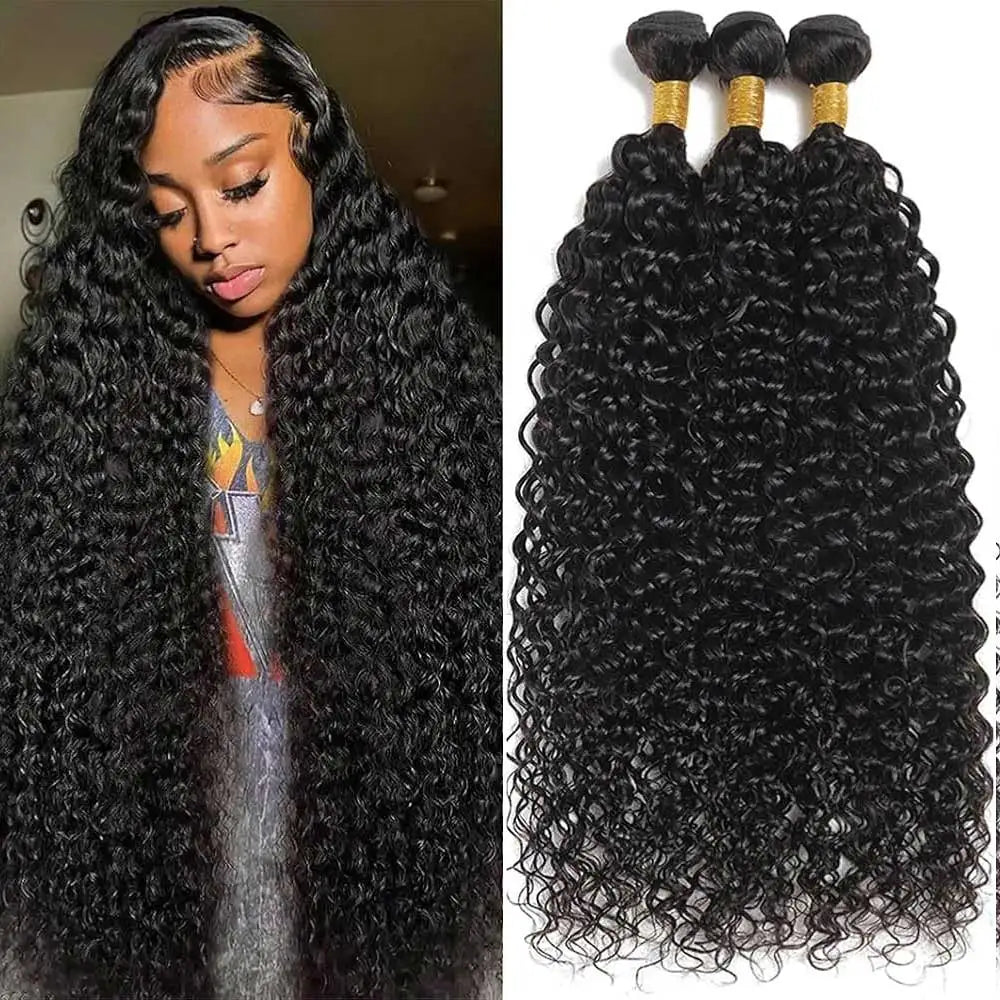 Brazilian Virgin Kinky Jerry Curly Bundles for Women