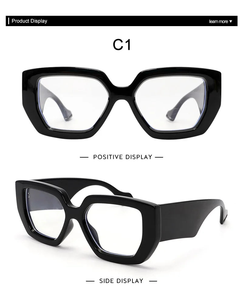 Retro Square Blue Light Blocking Glasses for Women