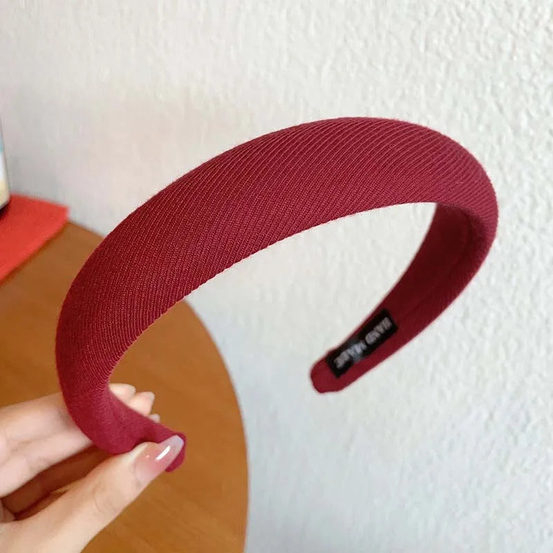 Vintage Red Velvet Padded Headband