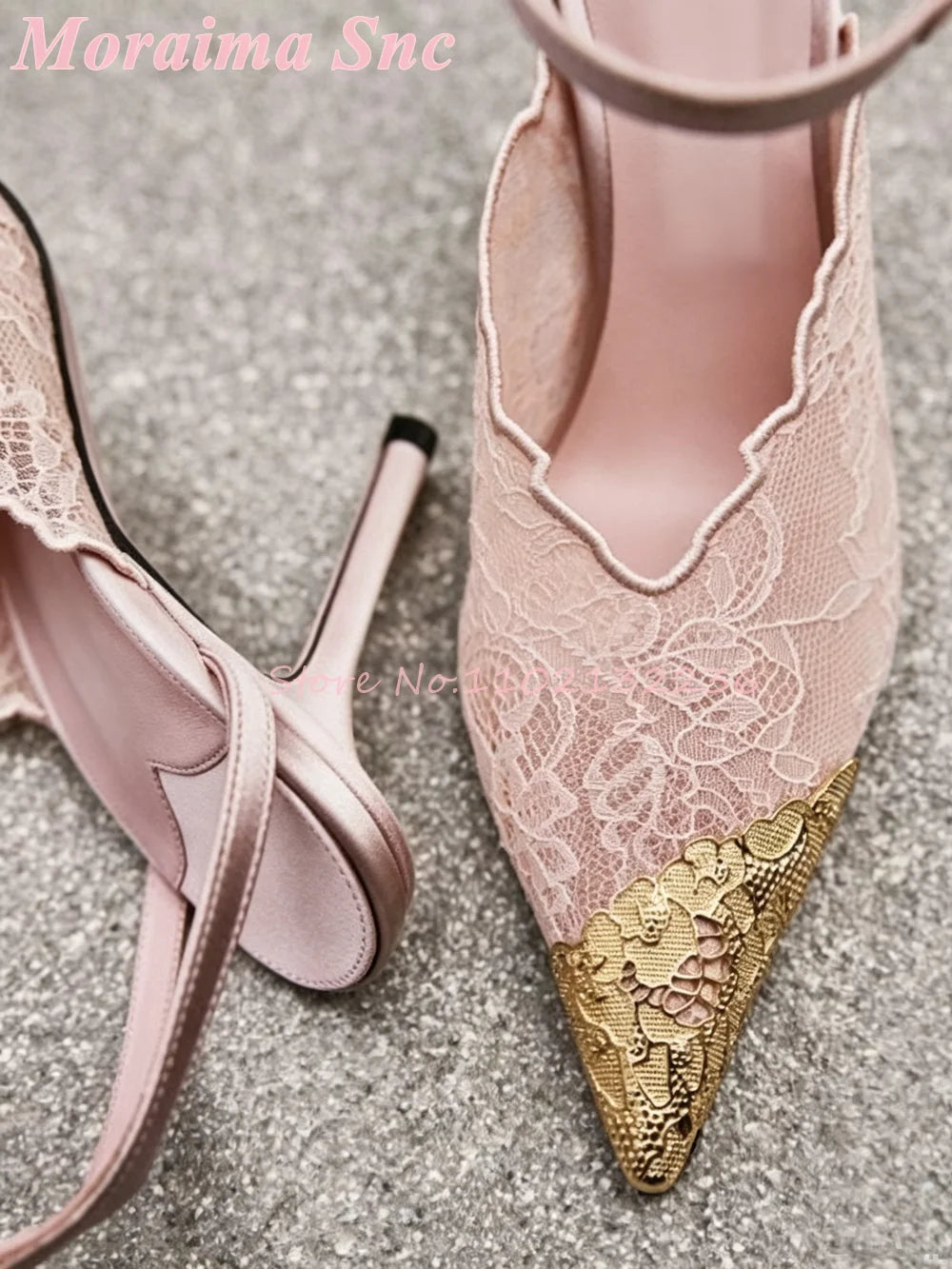 Satin Pointed Toe Ankle Strap Sandals