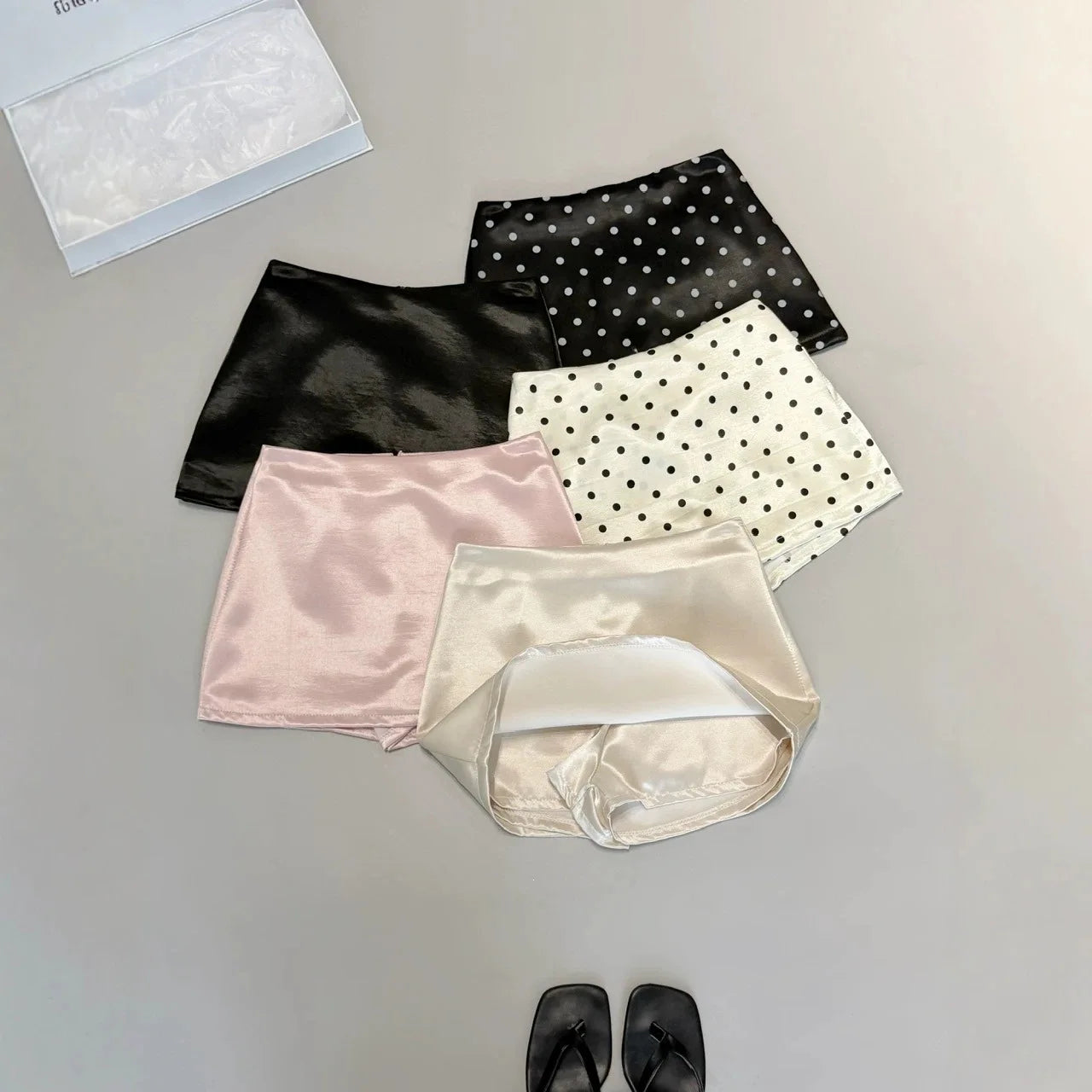 Vintage Polka Dot High Waisted Mini Skirt for Women
